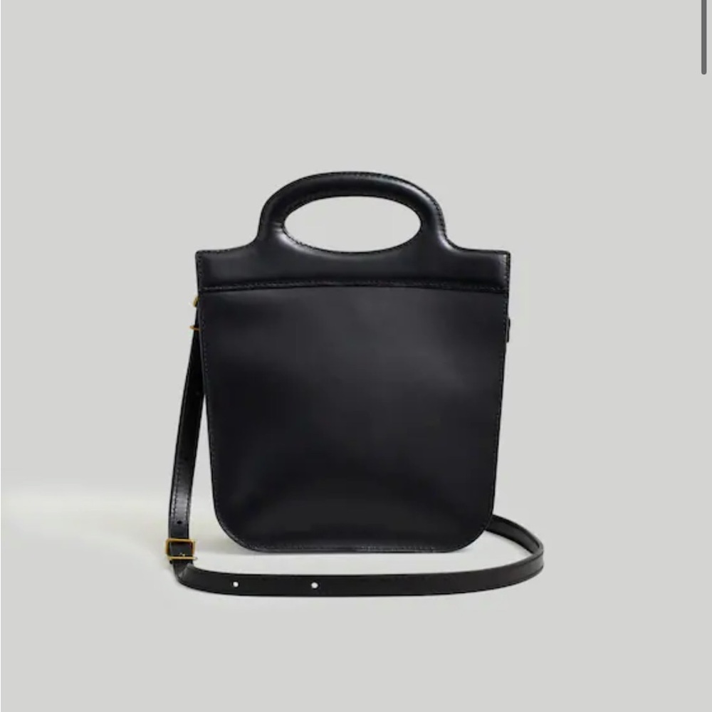 MADEWELL The Toggle Crossbody Bag Leather True Black Pockets Top Handle NEW